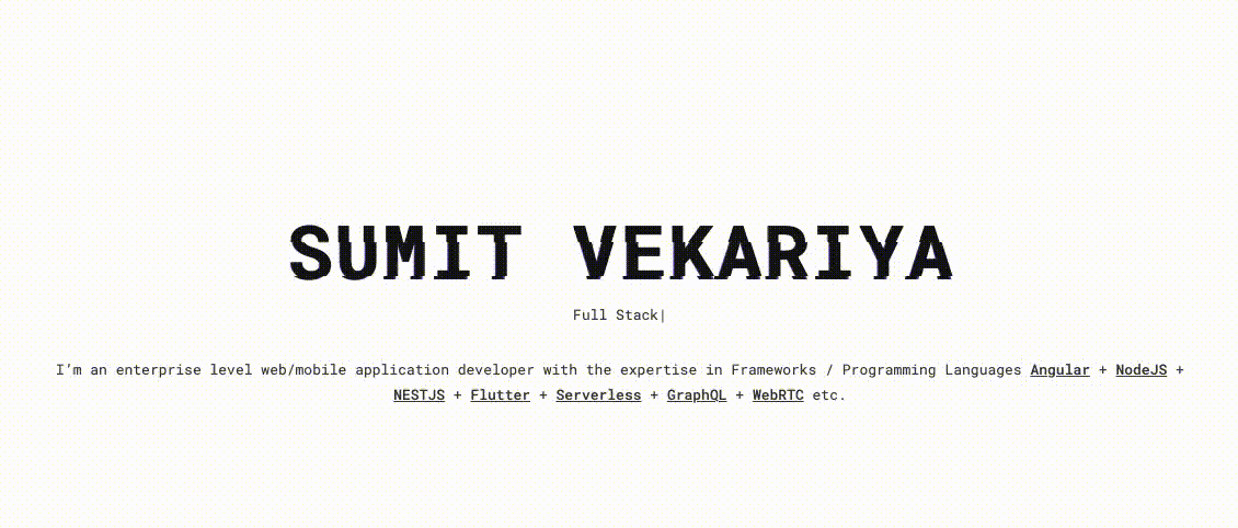 Sumit Vekariya Portfolio