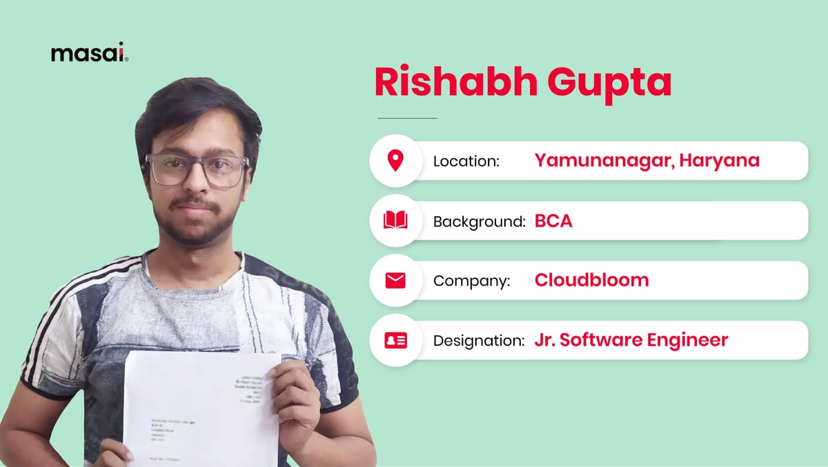 After 2 years of gap, Rishabh became a software engineer