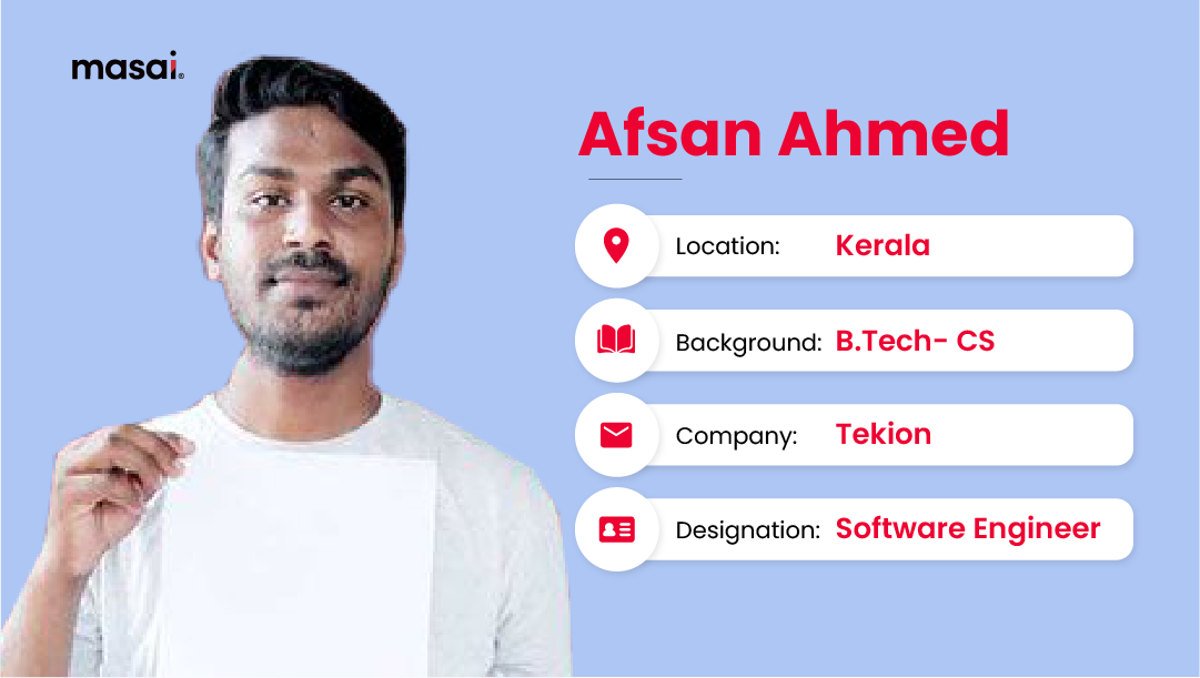 Afsan is the first software developer from his village