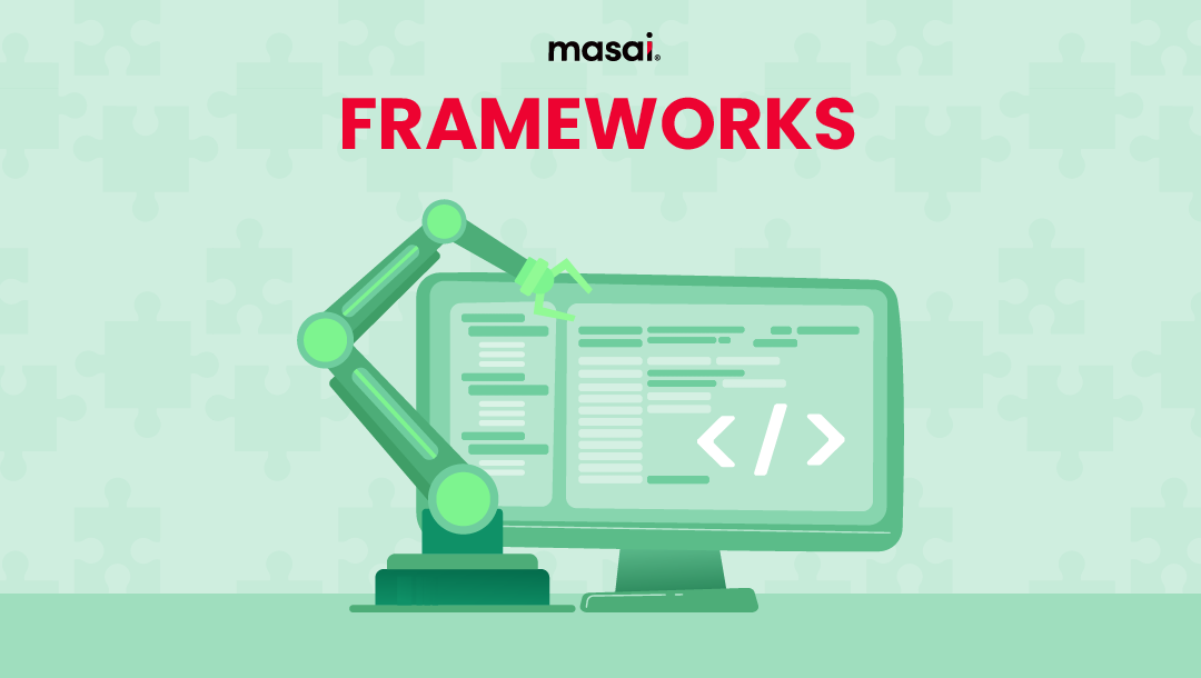 Frameworks are a set of components and functionalities which simplify the web/app development process. 