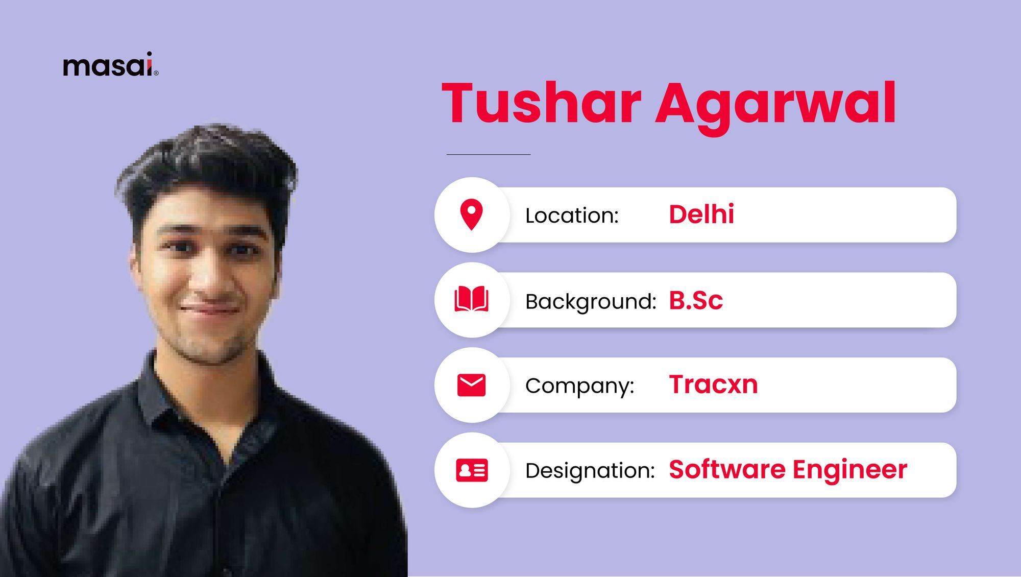 Tushar Agarwal - A Masai graduate now working as Software Engineer at Tracxn
