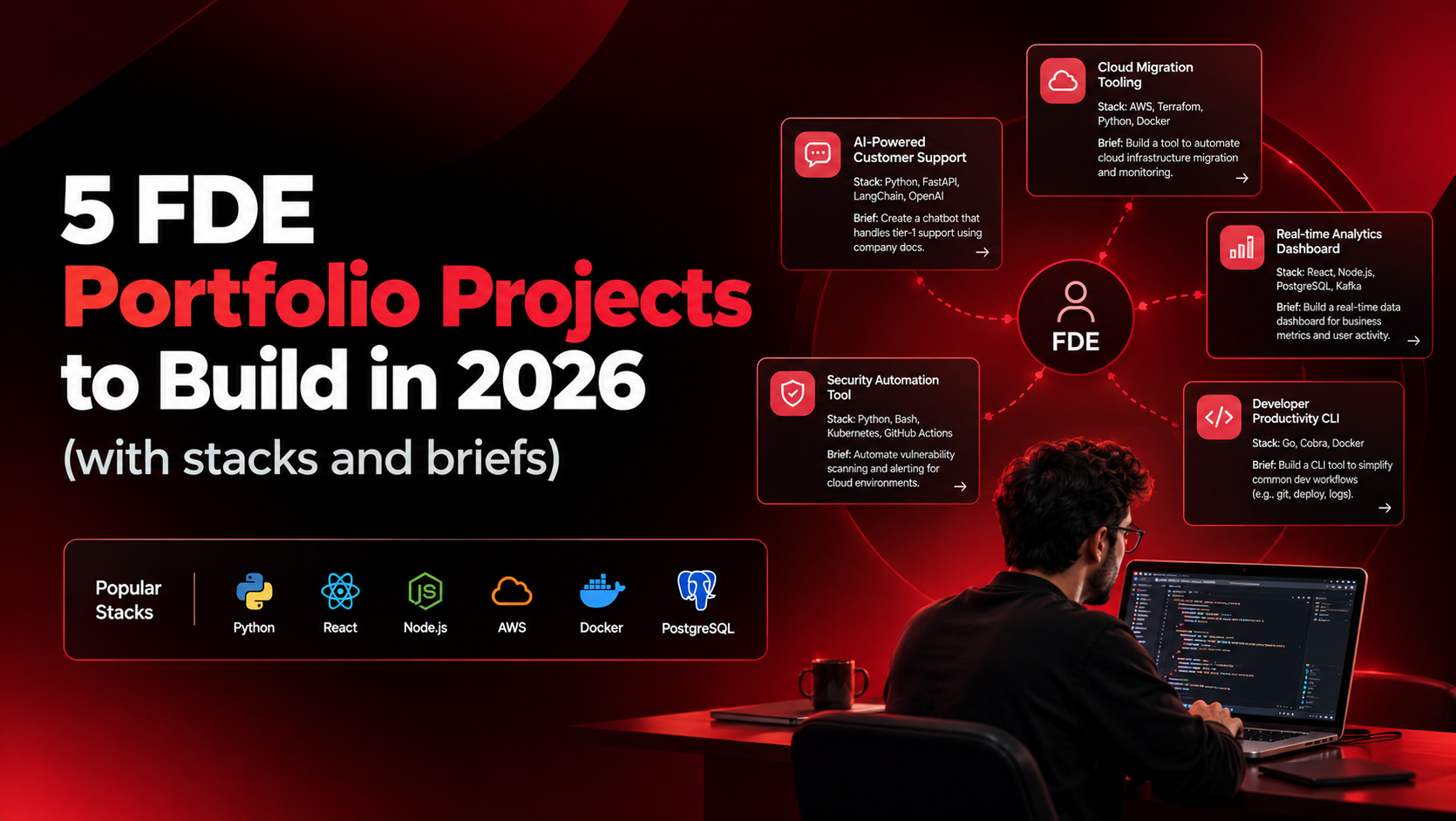 5 FDE portfolio projects to build in 2026 (with stacks and briefs)