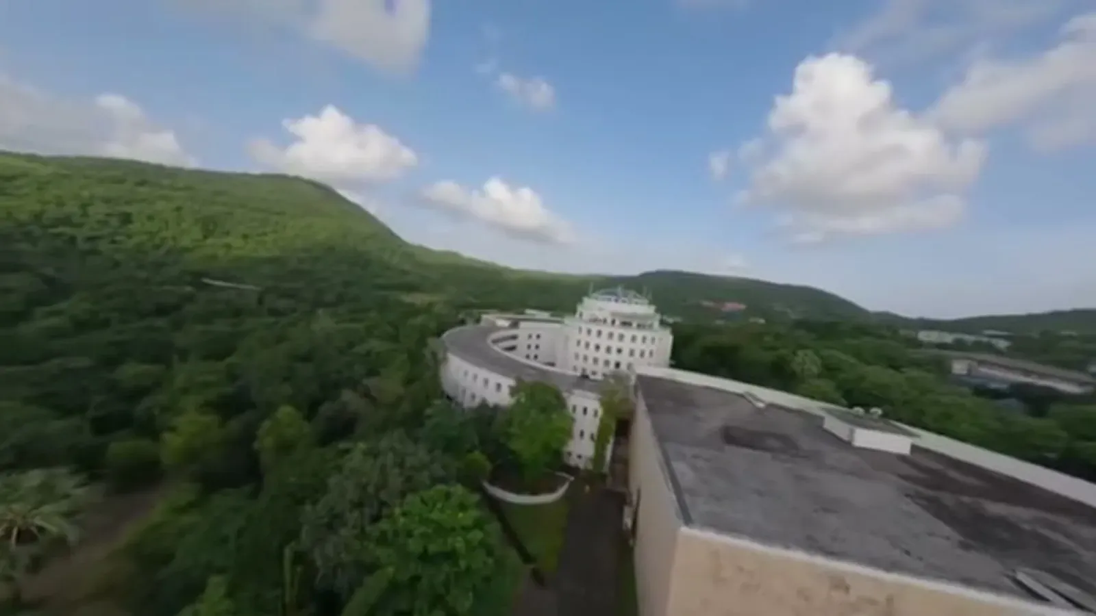 Aerial view of Whistling Woods International, Film City, Mumbai