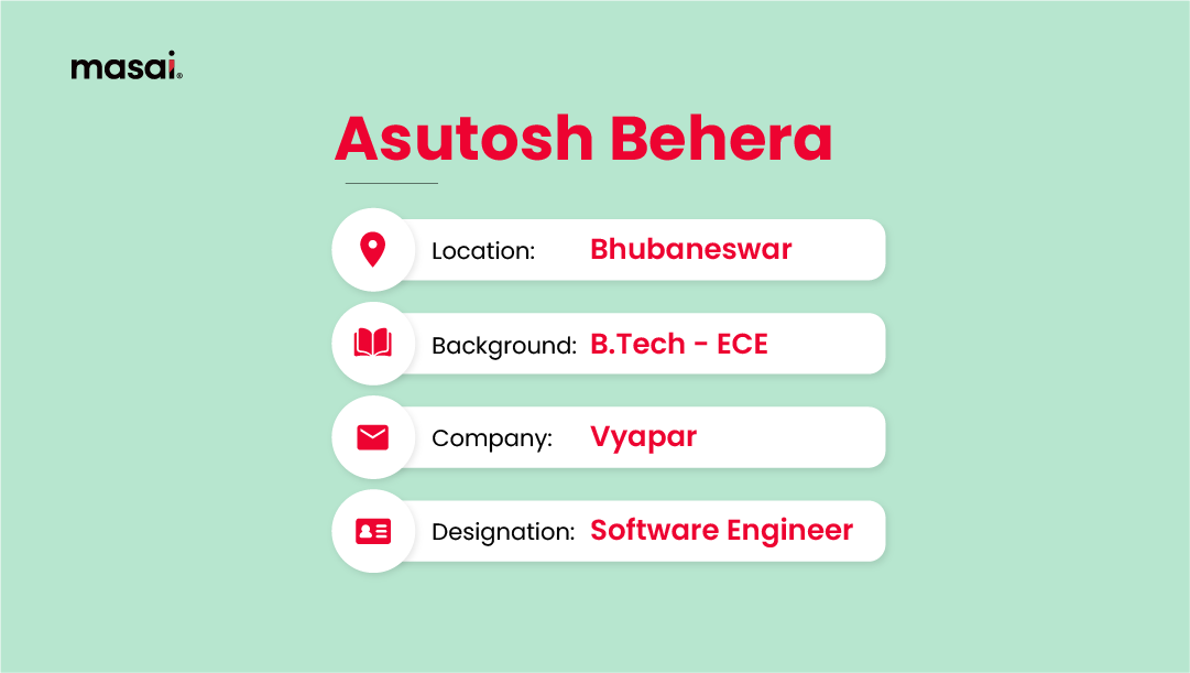 Couldn't get placed after college, Asutosh is a Front-end Developer now