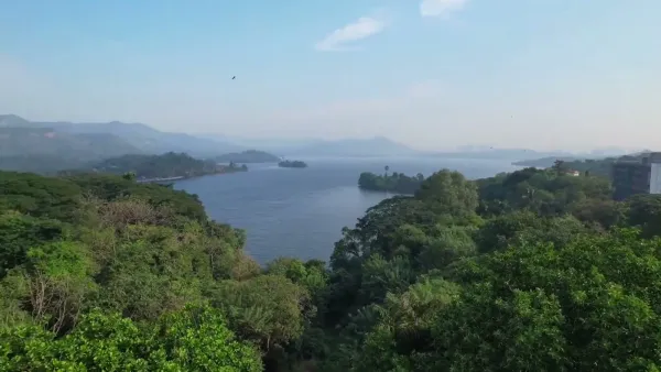 View of the lake from the IIM Mumbai campus in Powai